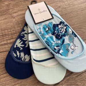 NEW Vera Bradley Low-Cut Liners 3 pk, Dive Floral Medallion